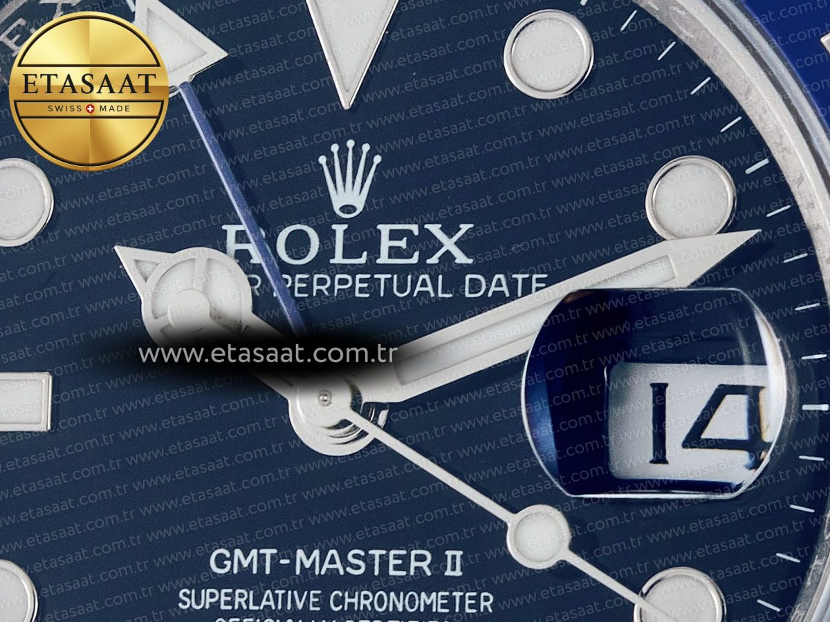 GMT-Master II 126716 BLAKEN 904L 1:1 Best Edition Blue Dial on SS Jubilee Bracelet SH3285 - Görsel 10