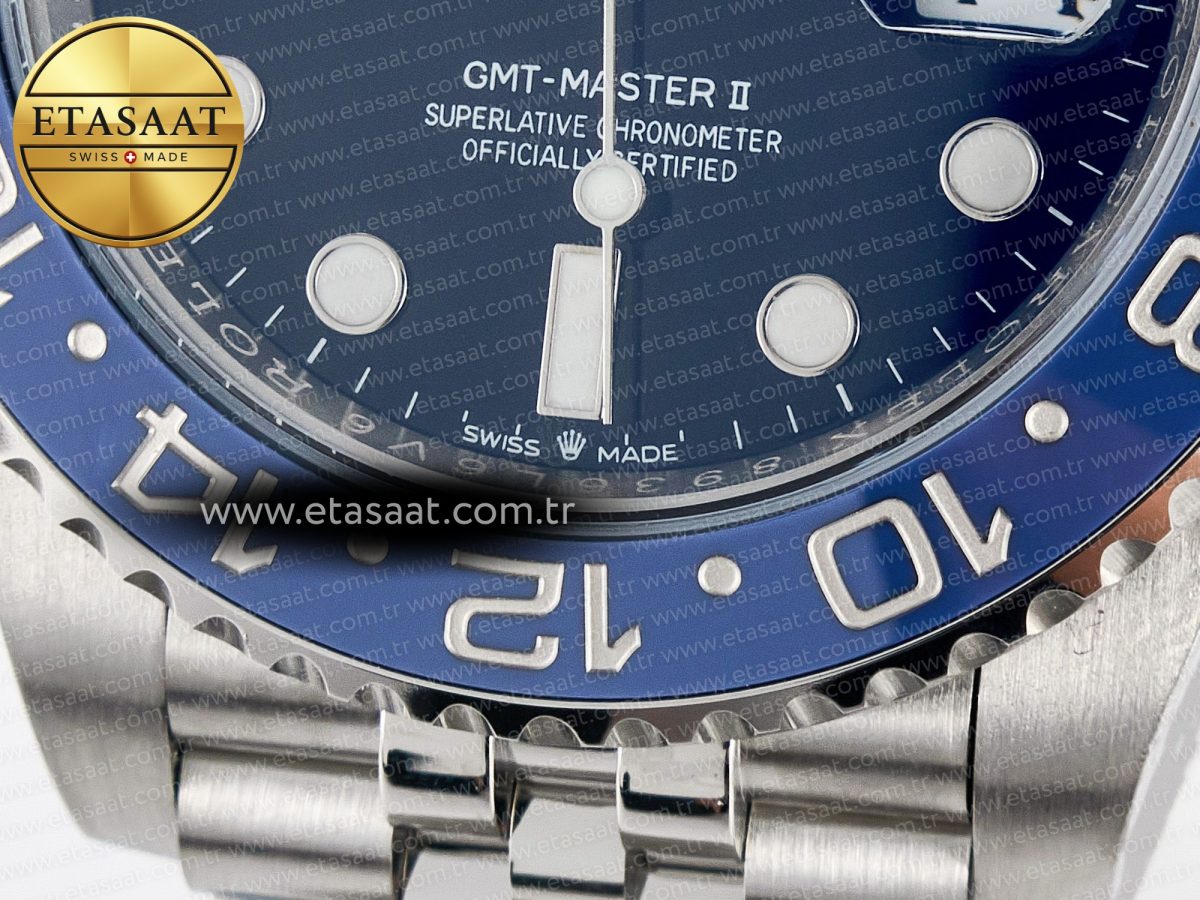 GMT-Master II 126716 BLAKEN 904L 1:1 Best Edition Blue Dial on SS Jubilee Bracelet SH3285 - Görsel 12