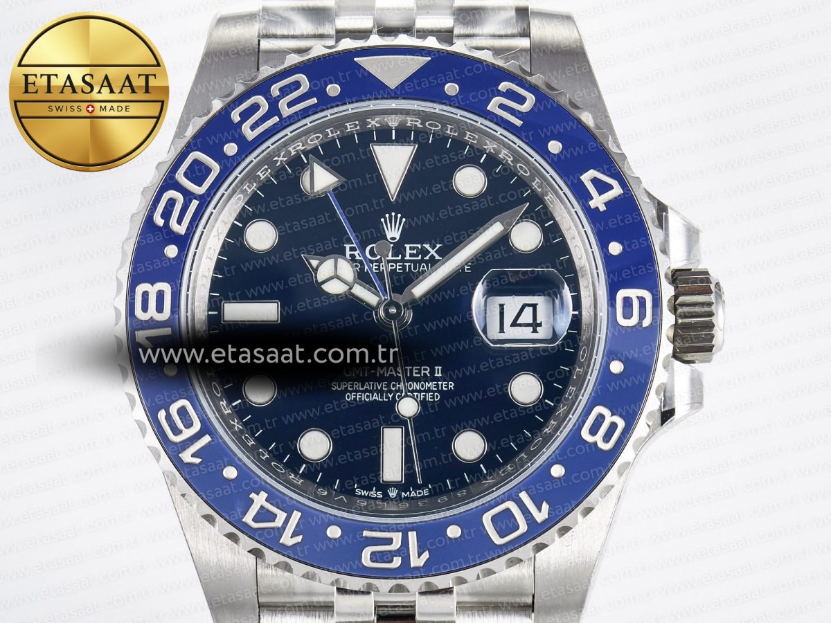 GMT-Master II 126716 BLAKEN 904L 1:1 Best Edition Blue Dial on SS Jubilee Bracelet SH3285 - Görsel 4