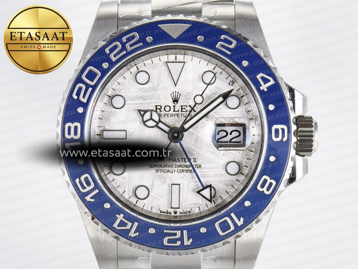 GMT-Master II 126716 BLAKEN 904L 1:1 Best Edition Meteorite Dial on SS Bracelet SH3285 - Görsel 4