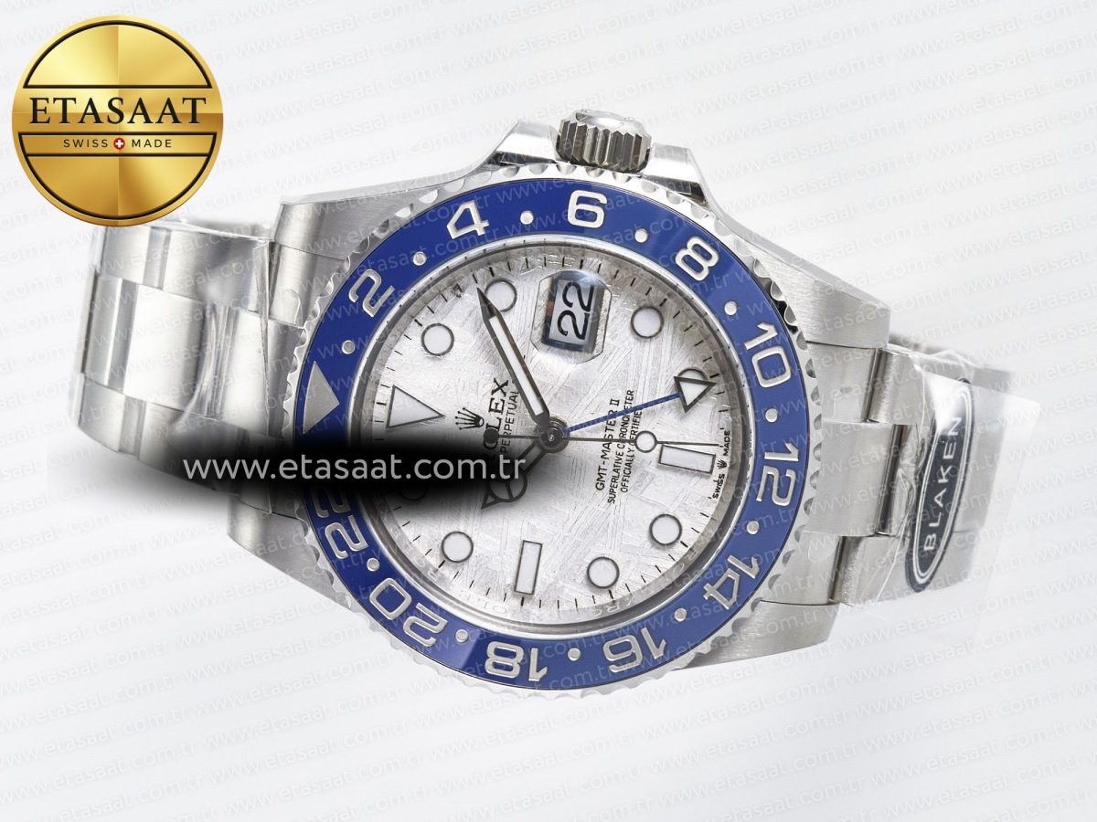 GMT-Master II 126716 BLAKEN 904L 1:1 Best Edition Meteorite Dial on SS Bracelet SH3285 - Görsel 9