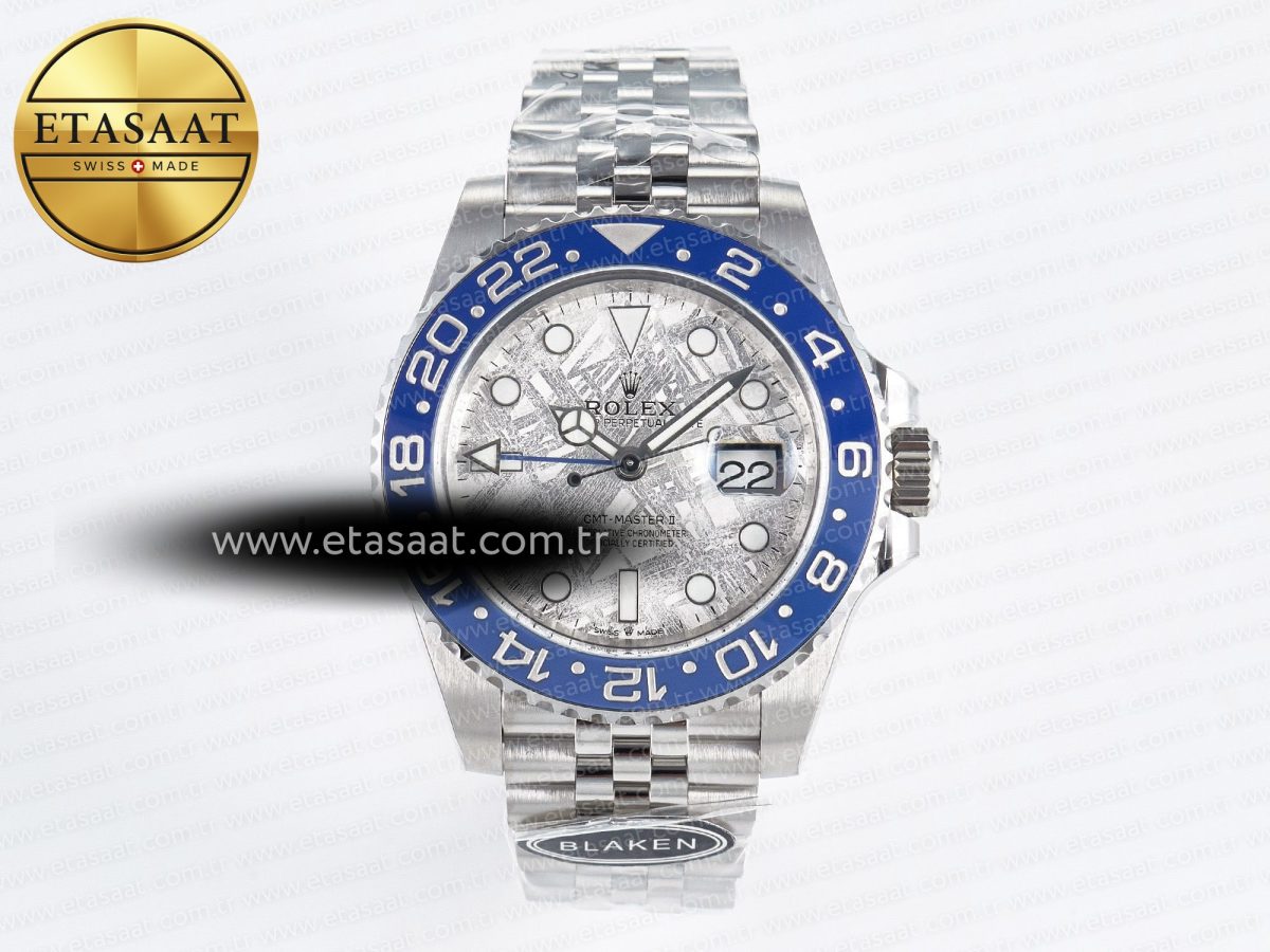 GMT-Master II 126716 BLAKEN 904L 1:1 Best Edition Meteorite Dial on SS Jubilee Bracelet SH3285 - Görsel 3