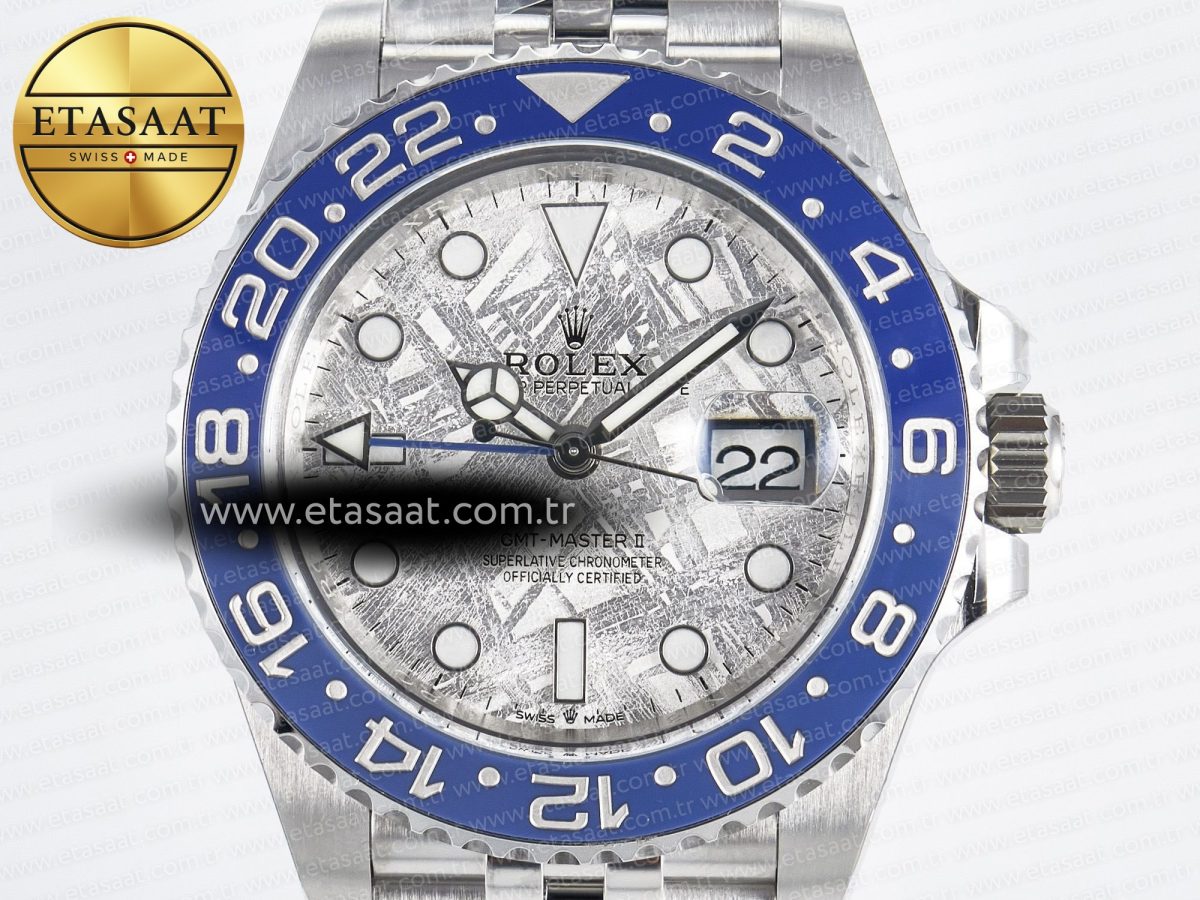 GMT-Master II 126716 BLAKEN 904L 1:1 Best Edition Meteorite Dial on SS Jubilee Bracelet SH3285 - Görsel 4