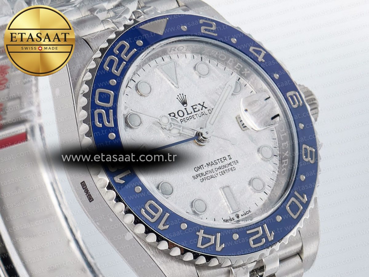 GMT-Master II 126716 BLAKEN 904L 1:1 Best Edition Meteorite Dial on SS Jubilee Bracelet SH3285 - Görsel 5