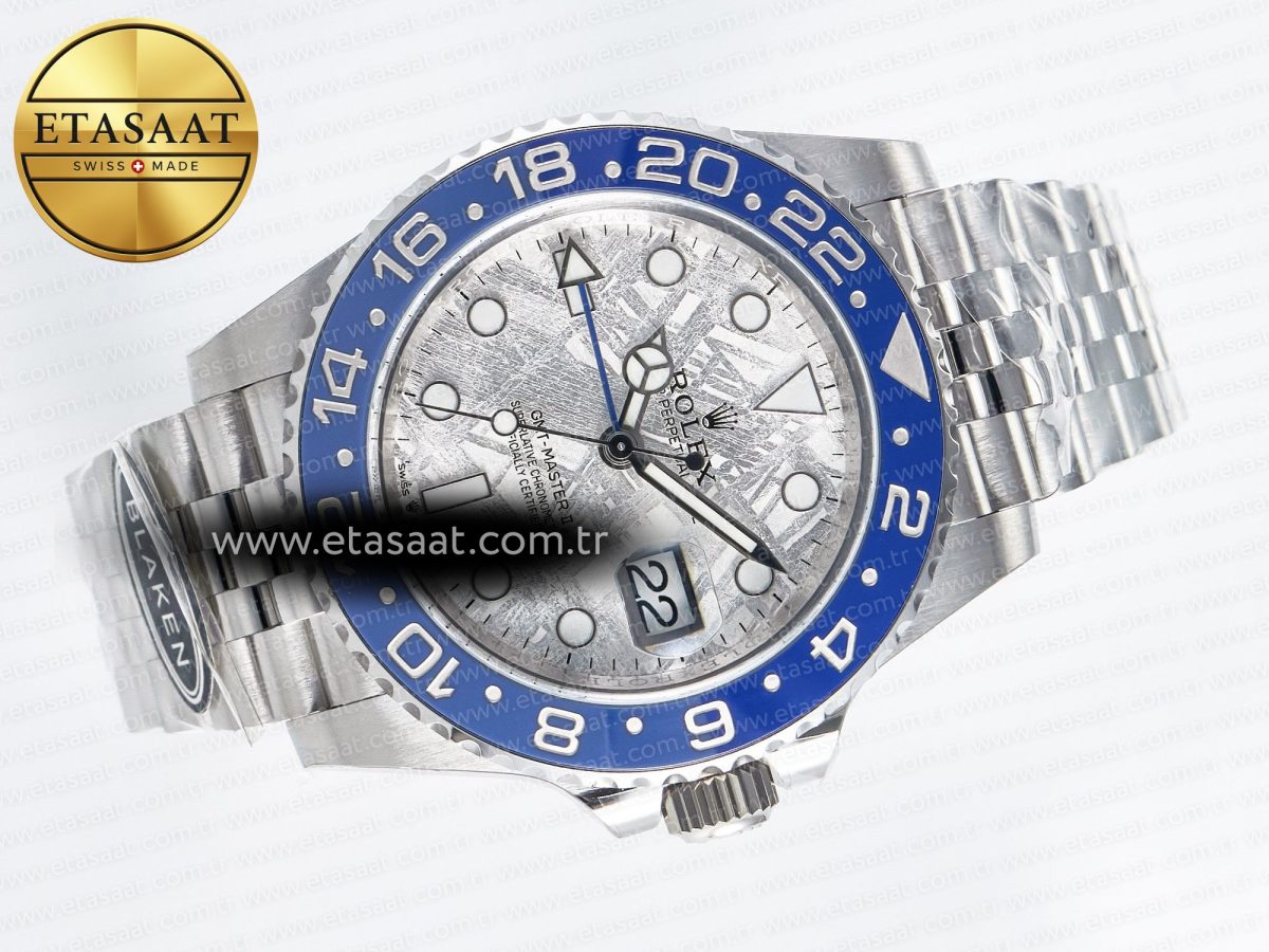 GMT-Master II 126716 BLAKEN 904L 1:1 Best Edition Meteorite Dial on SS Jubilee Bracelet SH3285 - Görsel 8