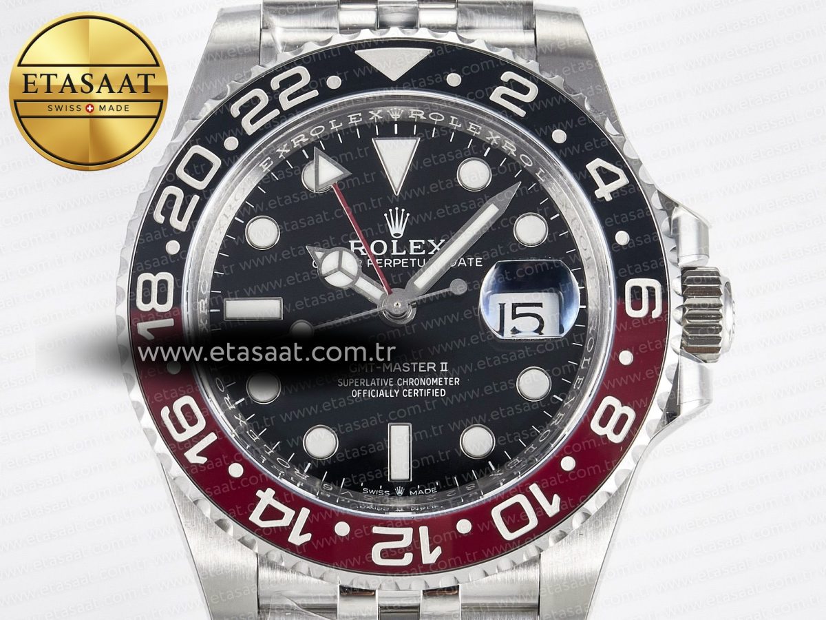 GMT-Master II 126719 BLAKEN 904L 1:1 Best Edition Black Dial on SS Jubilee Bracelet SH3285 - Görsel 4