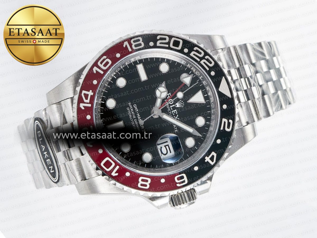 GMT-Master II 126719 BLAKEN 904L 1:1 Best Edition Black Dial on SS Jubilee Bracelet SH3285 - Görsel 8