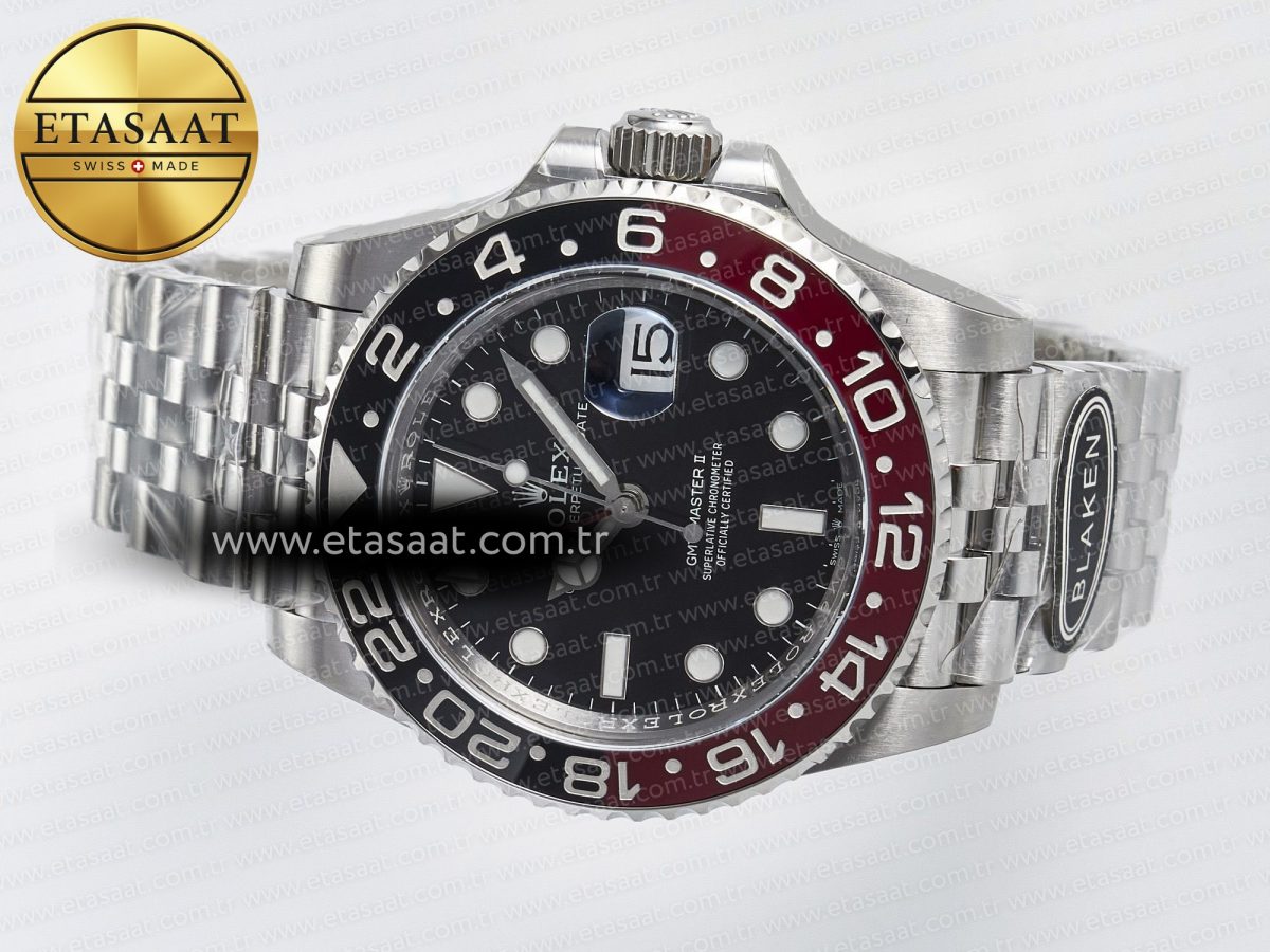 GMT-Master II 126719 BLAKEN 904L 1:1 Best Edition Black Dial on SS Jubilee Bracelet SH3285 - Görsel 9