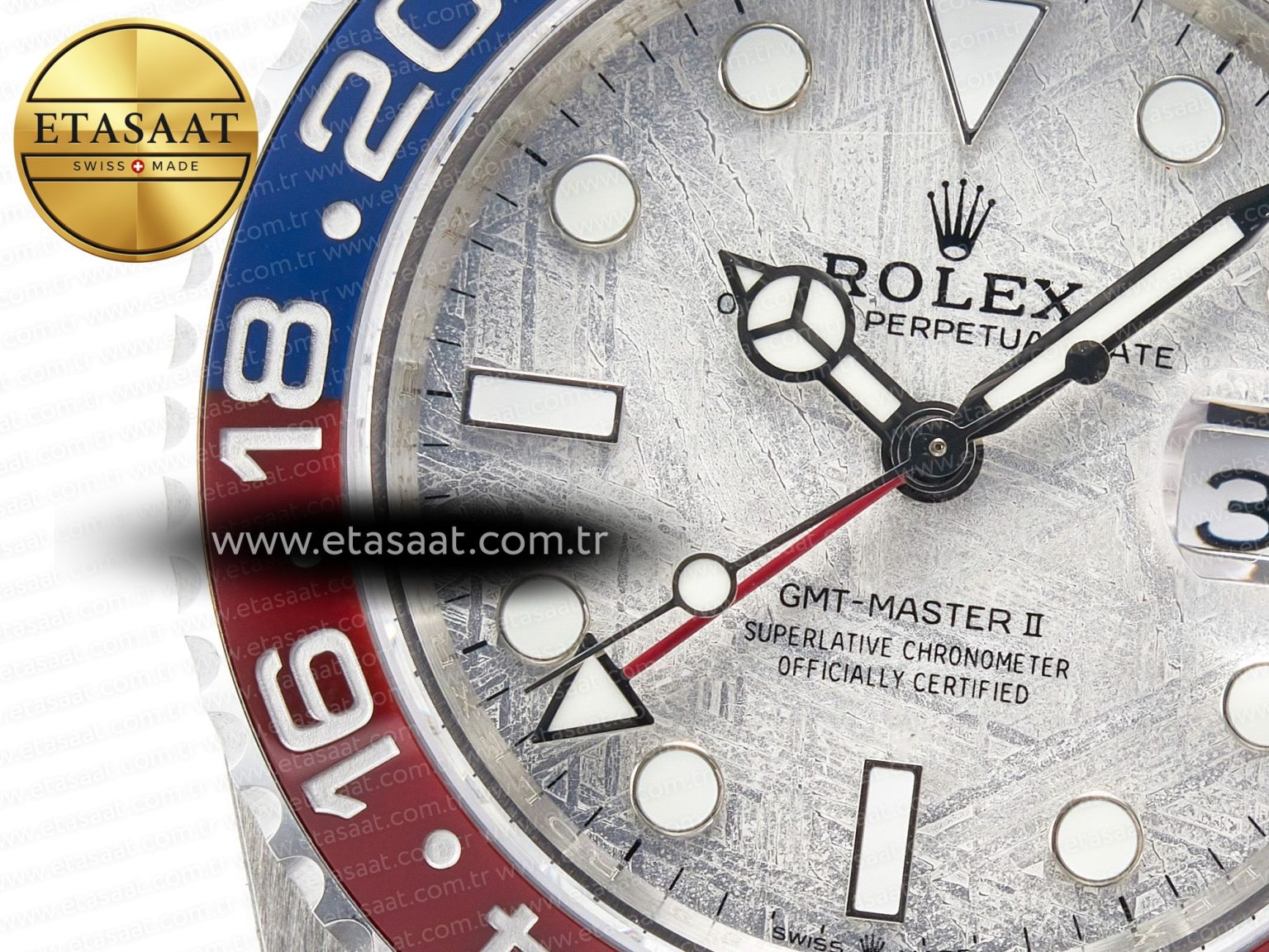 GMT-Master II 126719 BLRO Blue/Red Ceramic GMF Best Edition Meteorite Dial on Bracelet A3285 CHS - Görsel 10