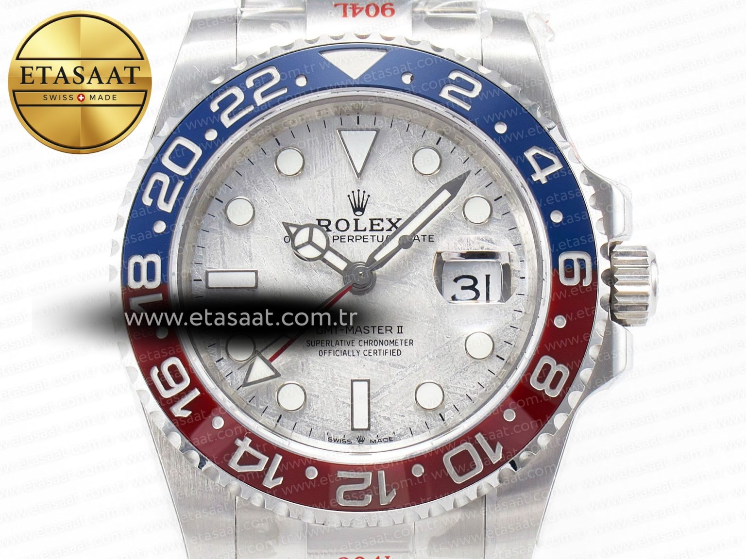 GMT-Master II 126719 BLRO Blue/Red Ceramic GMF Best Edition Meteorite Dial on Bracelet A3285 CHS - Görsel 4