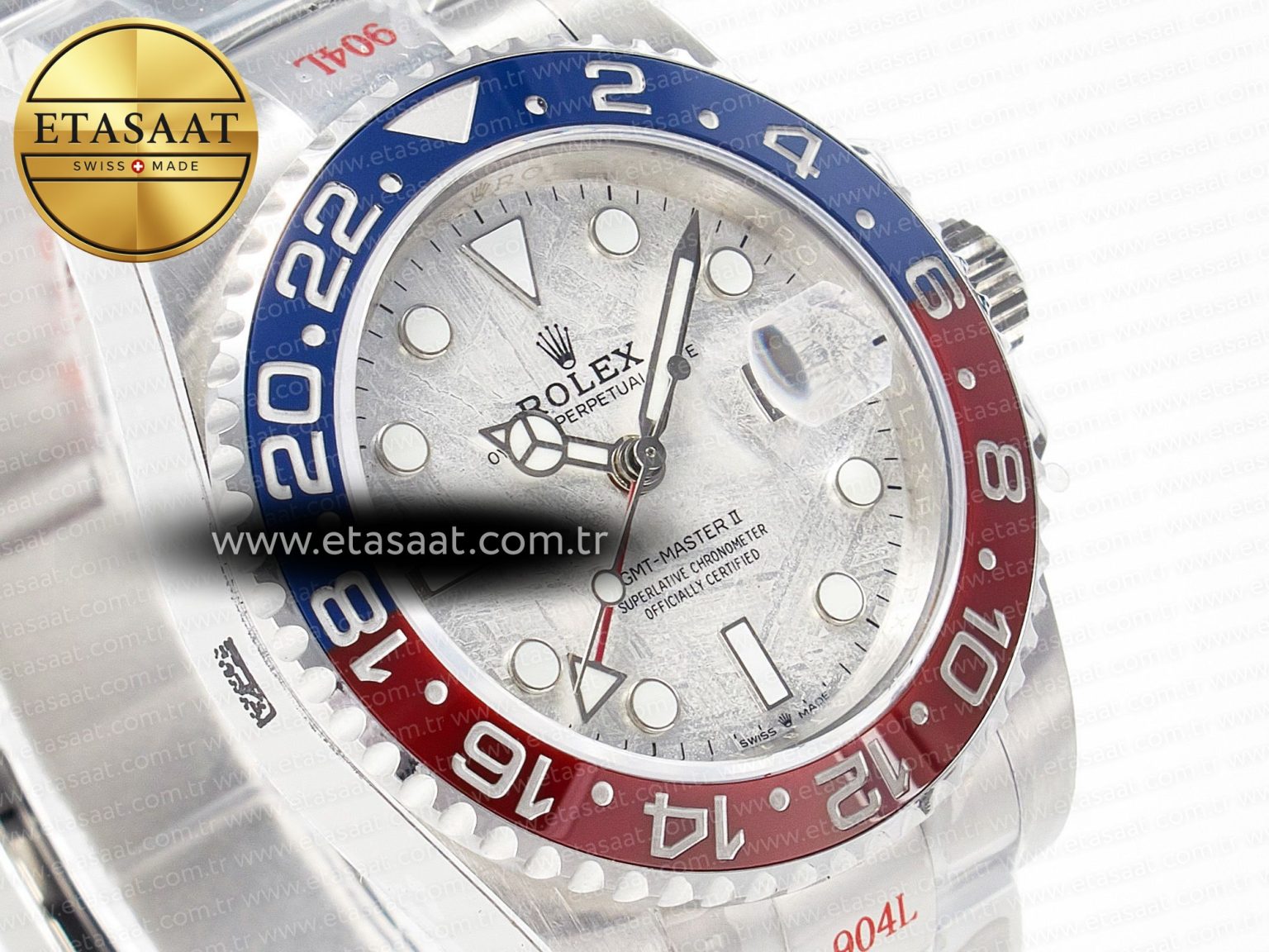 GMT-Master II 126719 BLRO Blue/Red Ceramic GMF Best Edition Meteorite Dial on Bracelet A3285 CHS - Görsel 5