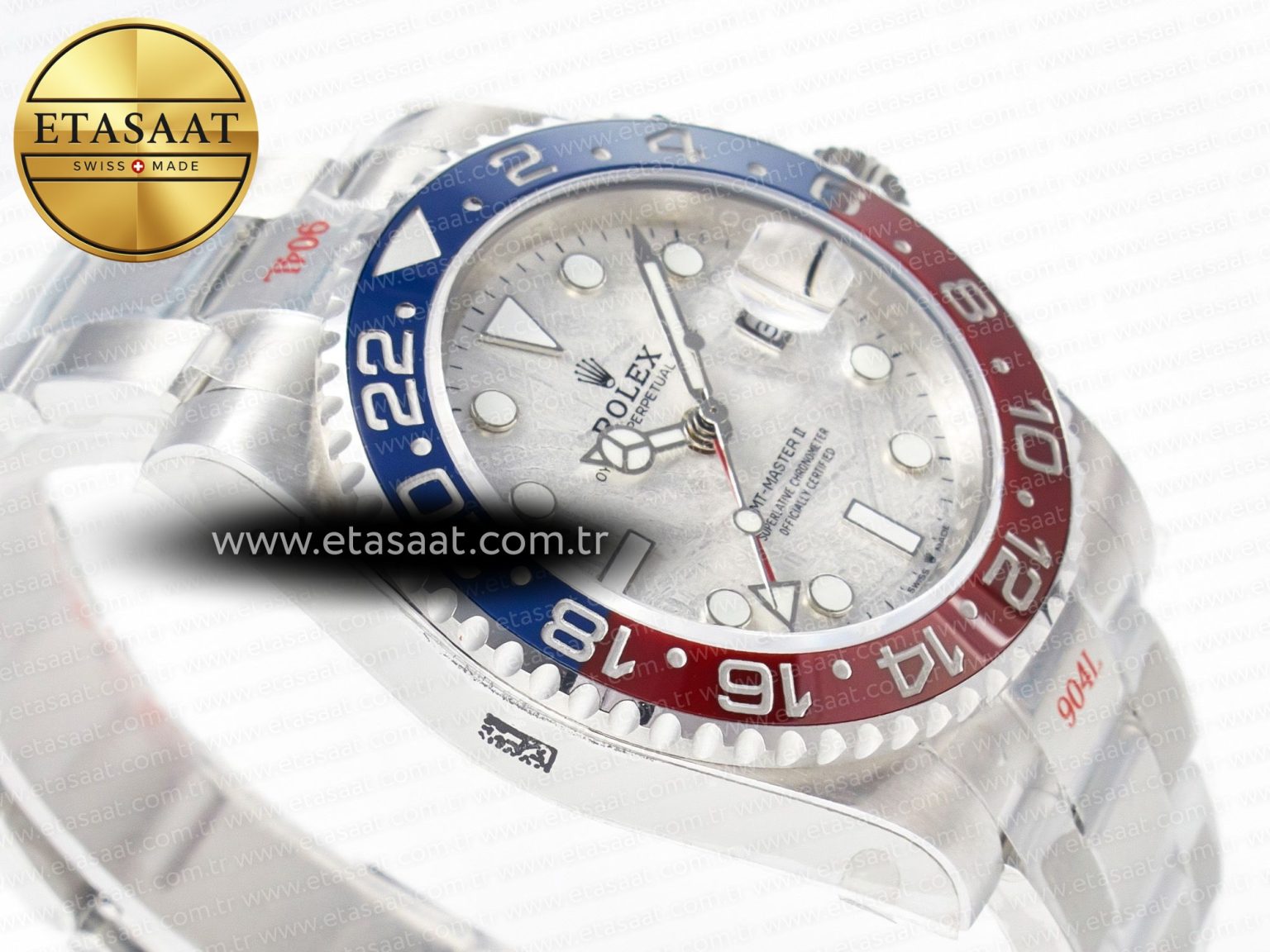GMT-Master II 126719 BLRO Blue/Red Ceramic GMF Best Edition Meteorite Dial on Bracelet A3285 CHS - Görsel 7