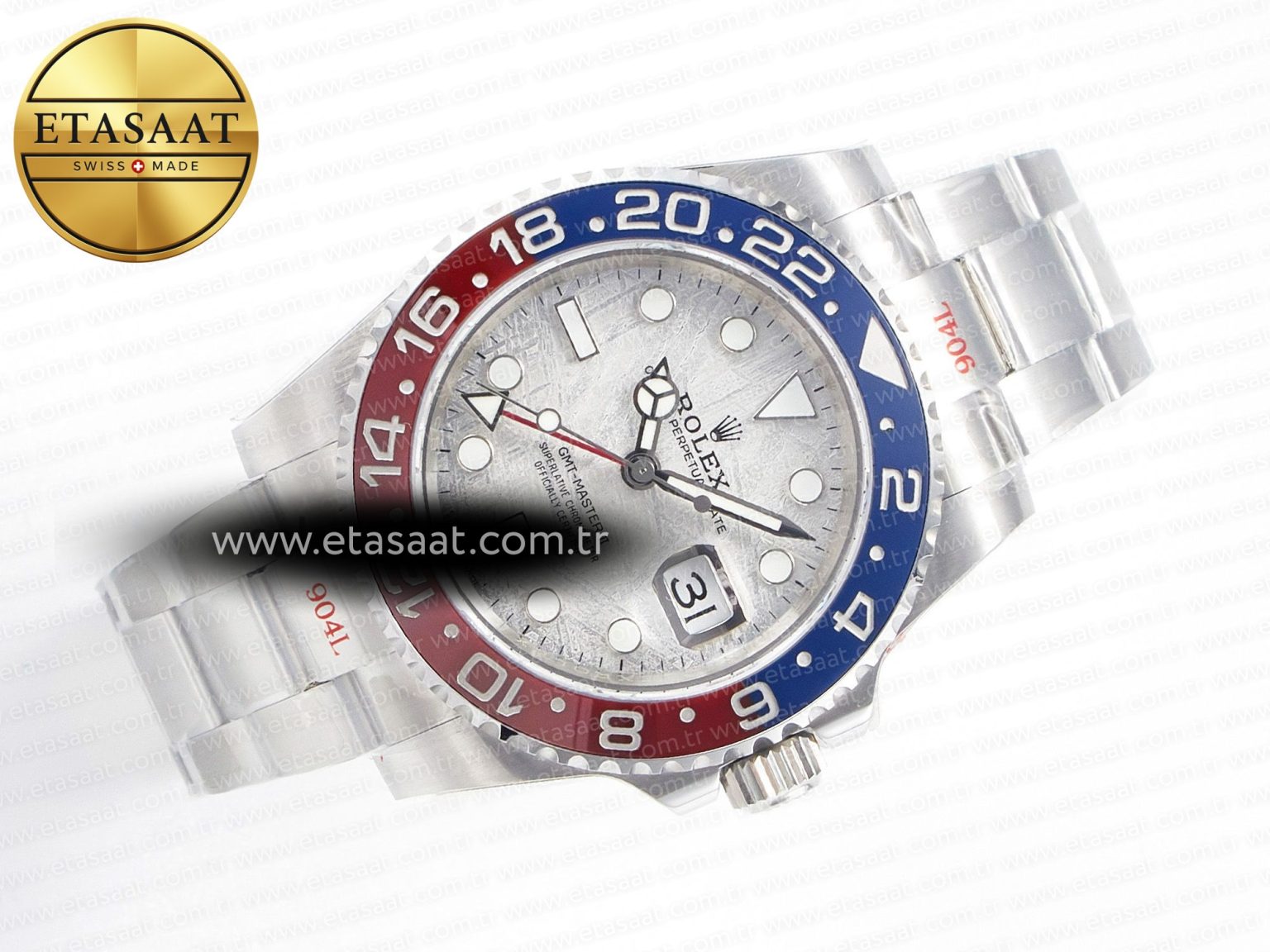 GMT-Master II 126719 BLRO Blue/Red Ceramic GMF Best Edition Meteorite Dial on Bracelet A3285 CHS - Görsel 8
