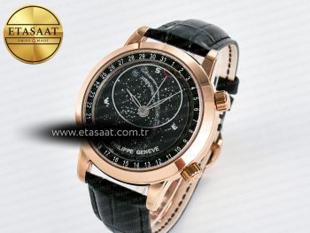 Grand Complications 6102G Moon RG YLF Black Dial on Black Leather Strap A240