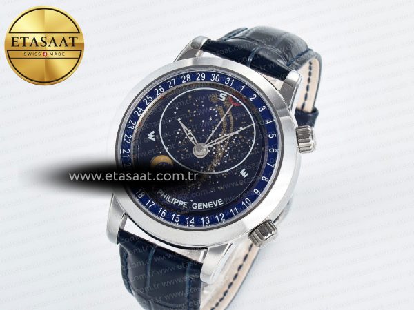 Grand Complications 6102G Moon SS YLF Blue Dial on Blue Leather Strap A240