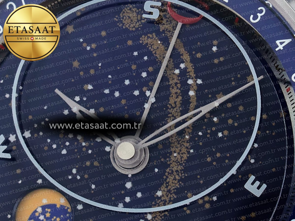Grand Complications 6102G Moon SS YLF Blue Dial on Blue Leather Strap A240 - Görsel 11