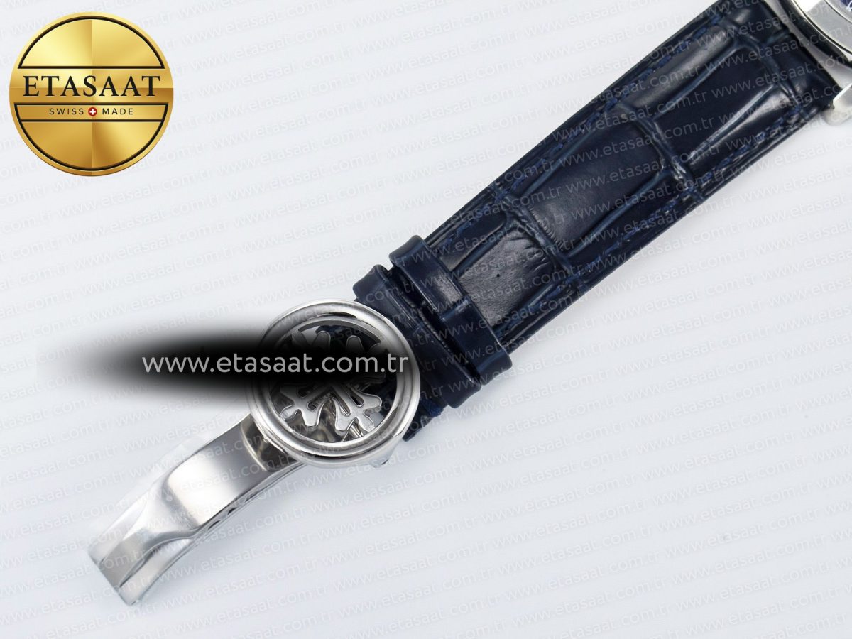 Grand Complications 6102G Moon SS YLF Blue Dial on Blue Leather Strap A240 - Görsel 25