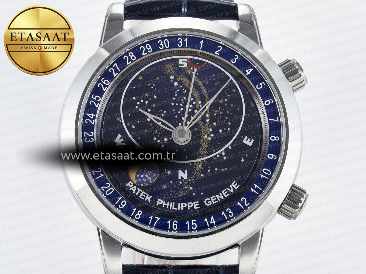 Grand Complications 6102G Moon SS YLF Blue Dial on Blue Leather Strap A240 - Görsel 4