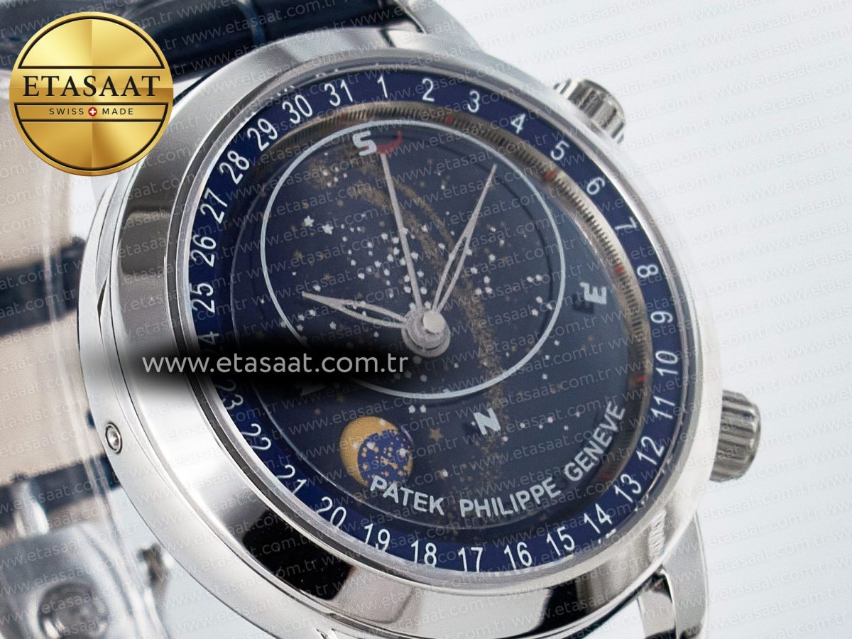 Grand Complications 6102G Moon SS YLF Blue Dial on Blue Leather Strap A240 - Görsel 5