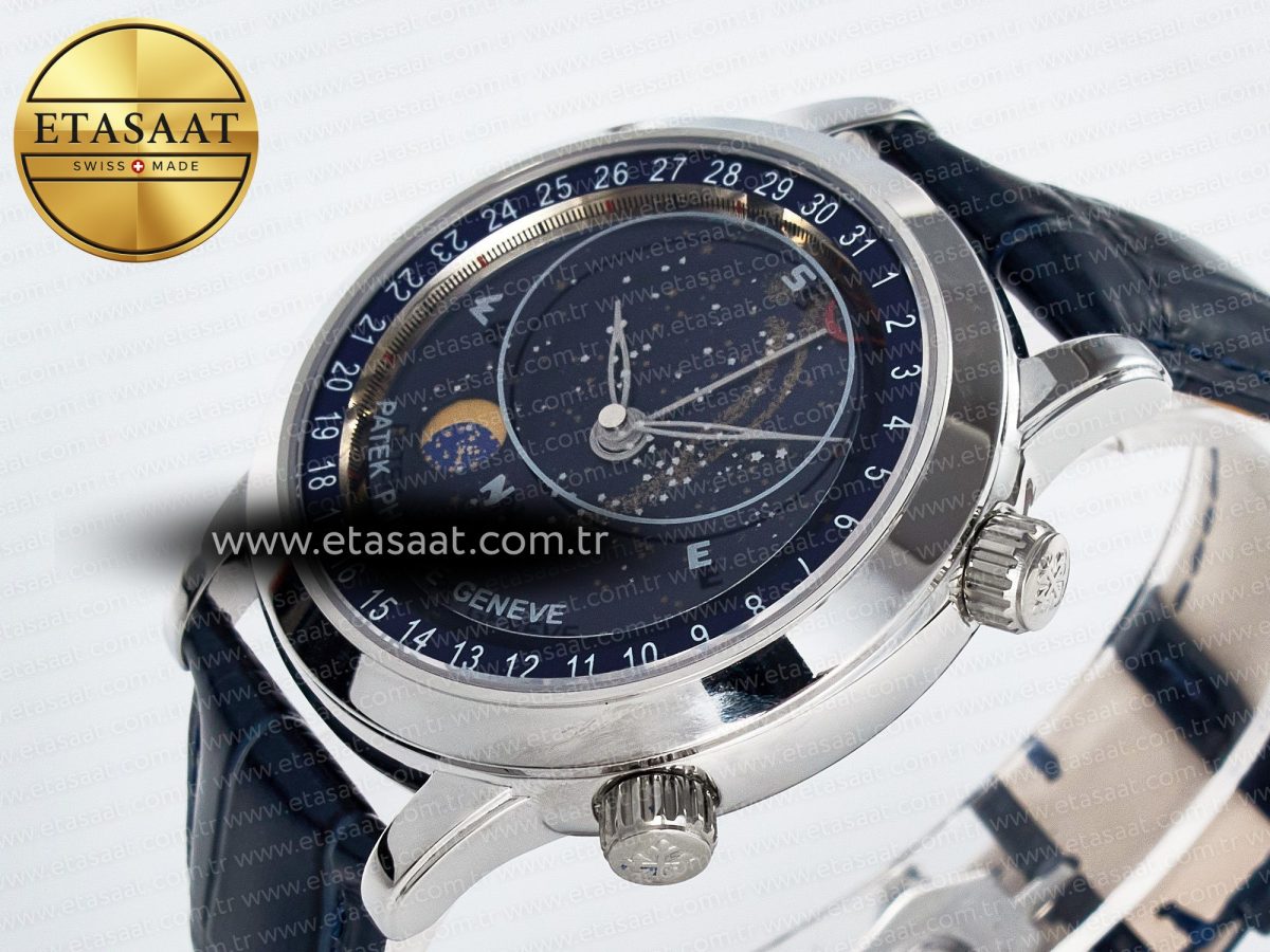 Grand Complications 6102G Moon SS YLF Blue Dial on Blue Leather Strap A240 - Görsel 6
