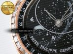 Grand Complications 6102G Moon YLF RG Black Dial Crystal Bezel on Black Leather Strap A240 - Görsel 10