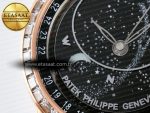 Grand Complications 6102G Moon YLF RG Black Dial Crystal Bezel on Black Leather Strap A240 - Görsel 10
