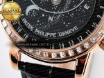Grand Complications 6102G Moon YLF RG Black Dial Crystal Bezel on Black Leather Strap A240 - Görsel 12