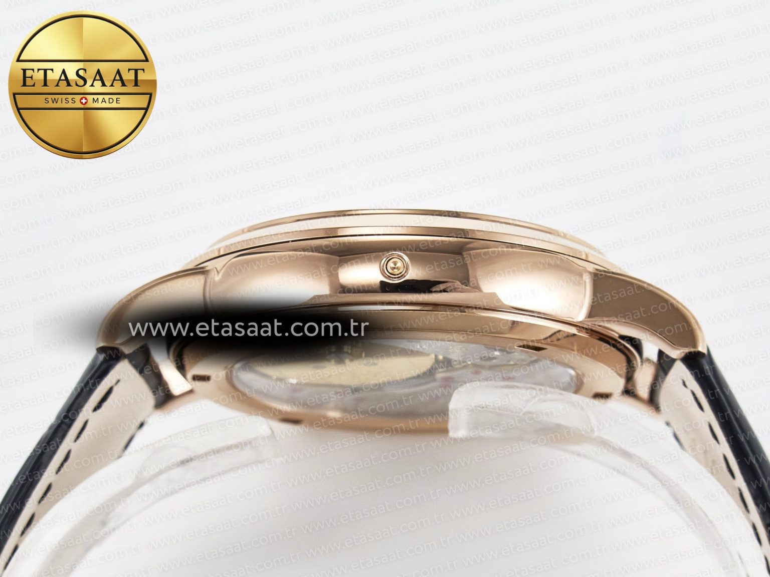 Grand Complications 6102G Moon YLF RG Black Dial Crystal Bezel on Black Leather Strap A240 - Görsel 13