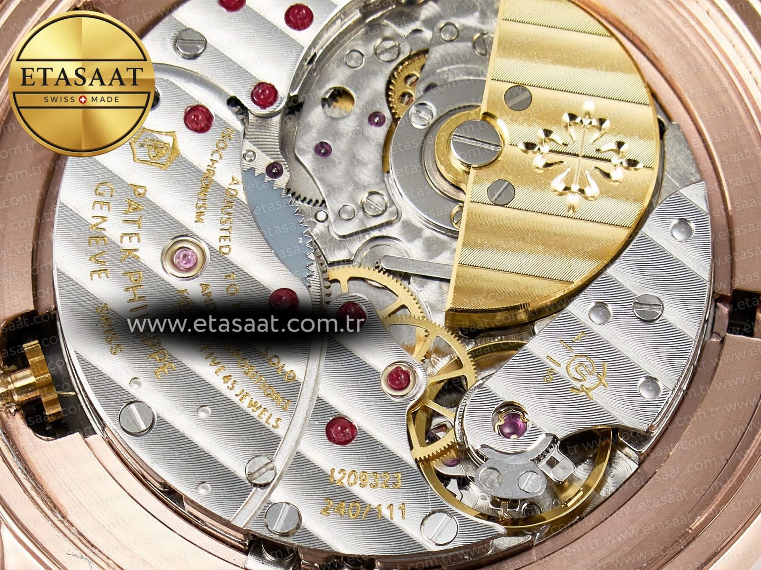 Grand Complications 6102G Moon YLF RG Black Dial Crystal Bezel on Black Leather Strap A240 - Görsel 21