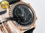 Grand Complications 6102G Moon YLF RG Black Dial Crystal Bezel on Black Leather Strap A240 - Görsel 5