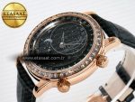 Grand Complications 6102G Moon YLF RG Black Dial Crystal Bezel on Black Leather Strap A240 - Görsel 6