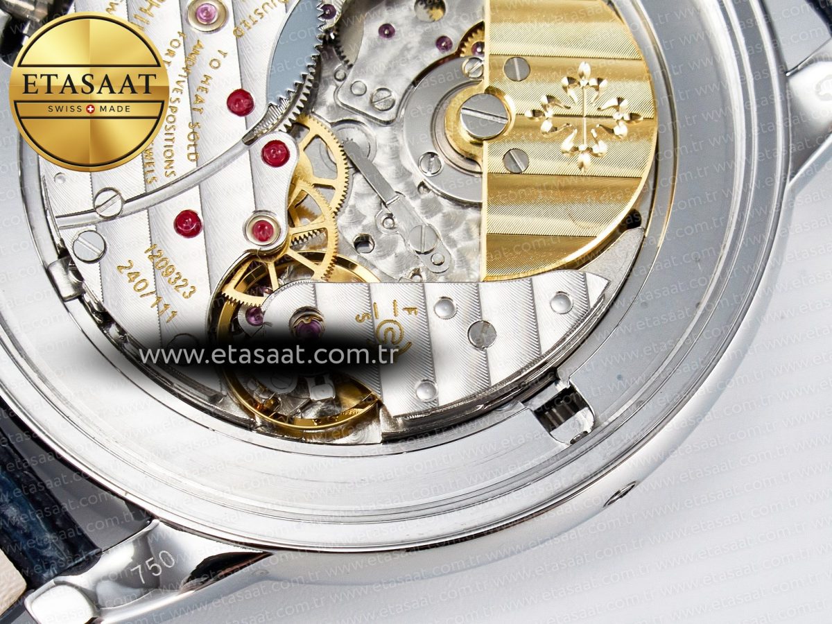 Grand Complications 6102G Moon YLF SS Blue Dial Crystal Bezel on Blue Leather Strap A240 - Görsel 19