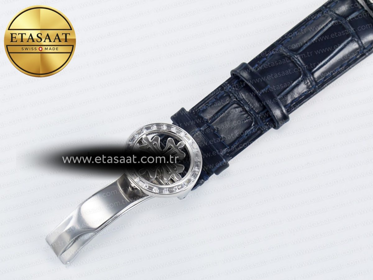 Grand Complications 6102G Moon YLF SS Blue Dial Crystal Bezel on Blue Leather Strap A240 - Görsel 25