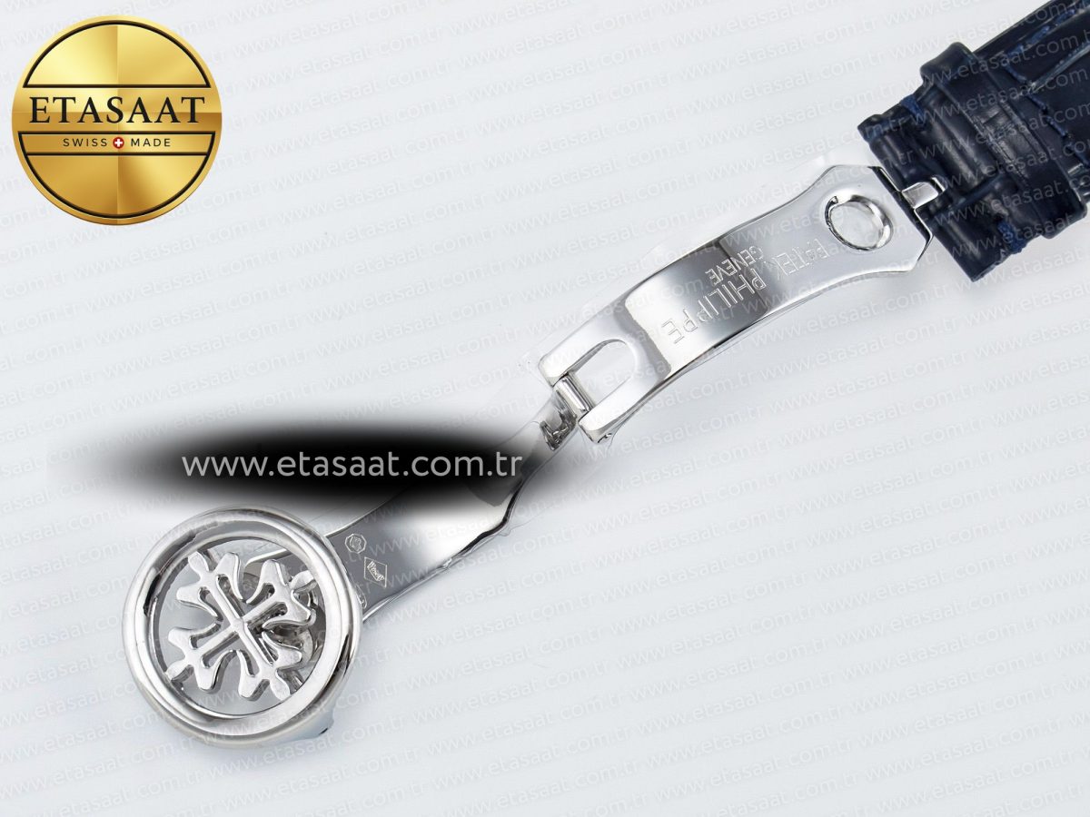 Grand Complications 6102G Moon YLF SS Blue Dial Crystal Bezel on Blue Leather Strap A240 - Görsel 26