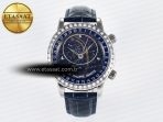 Grand Complications 6102G Moon YLF SS Blue Dial Crystal Bezel on Blue Leather Strap A240 - Görsel 3