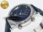 Grand Complications 6102G Moon YLF SS Blue Dial Crystal Bezel on Blue Leather Strap A240 - Görsel 6