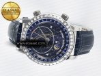 Grand Complications 6102G Moon YLF SS Blue Dial Crystal Bezel on Blue Leather Strap A240 - Görsel 9