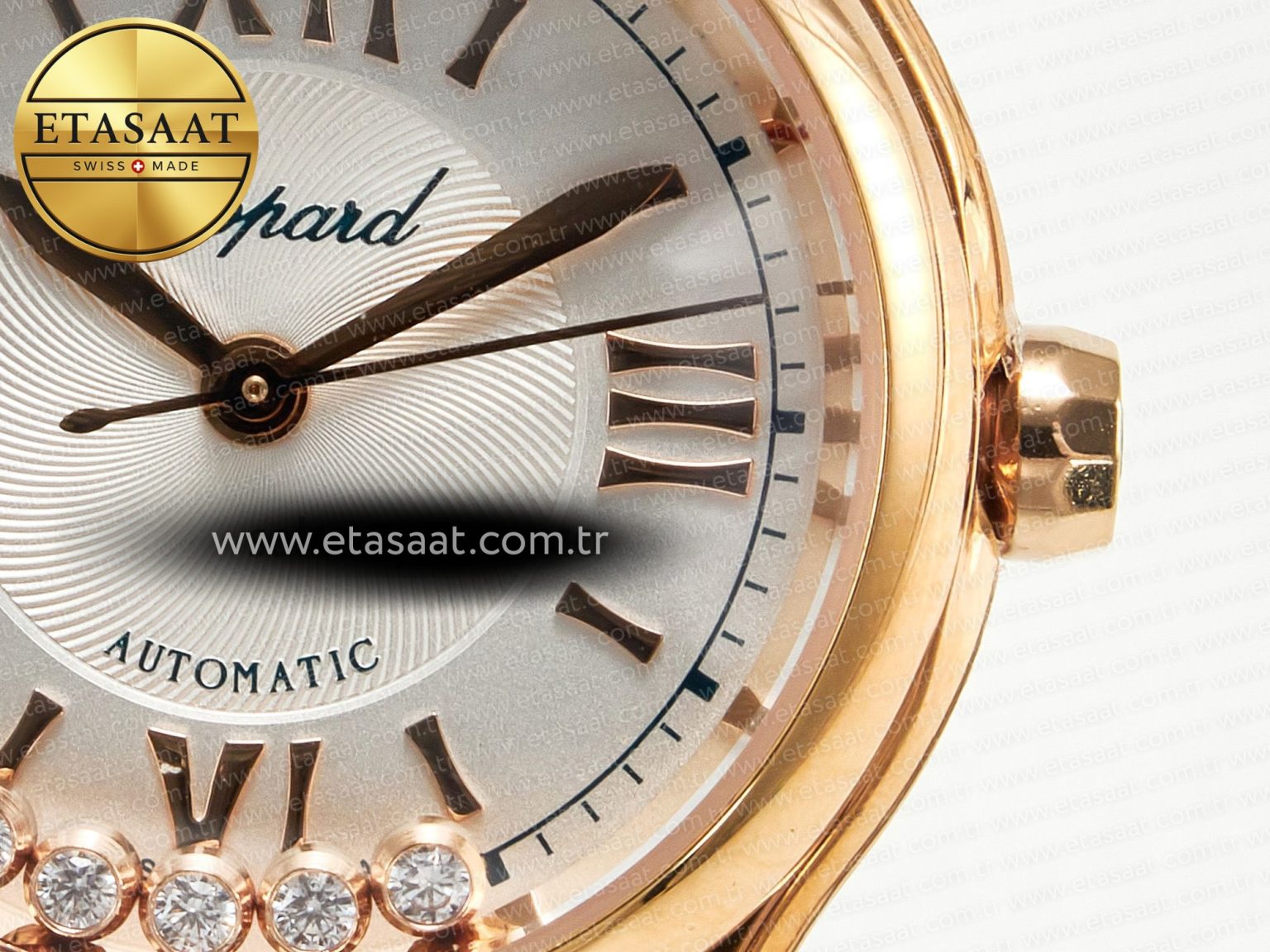Happy Sports 30MM YF RG White Dial on Green Leather Strap A2892 - Görsel 11