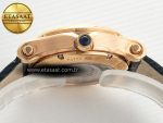 Happy Sports 30MM YF RG White Dial on Green Leather Strap A2892 - Görsel 14