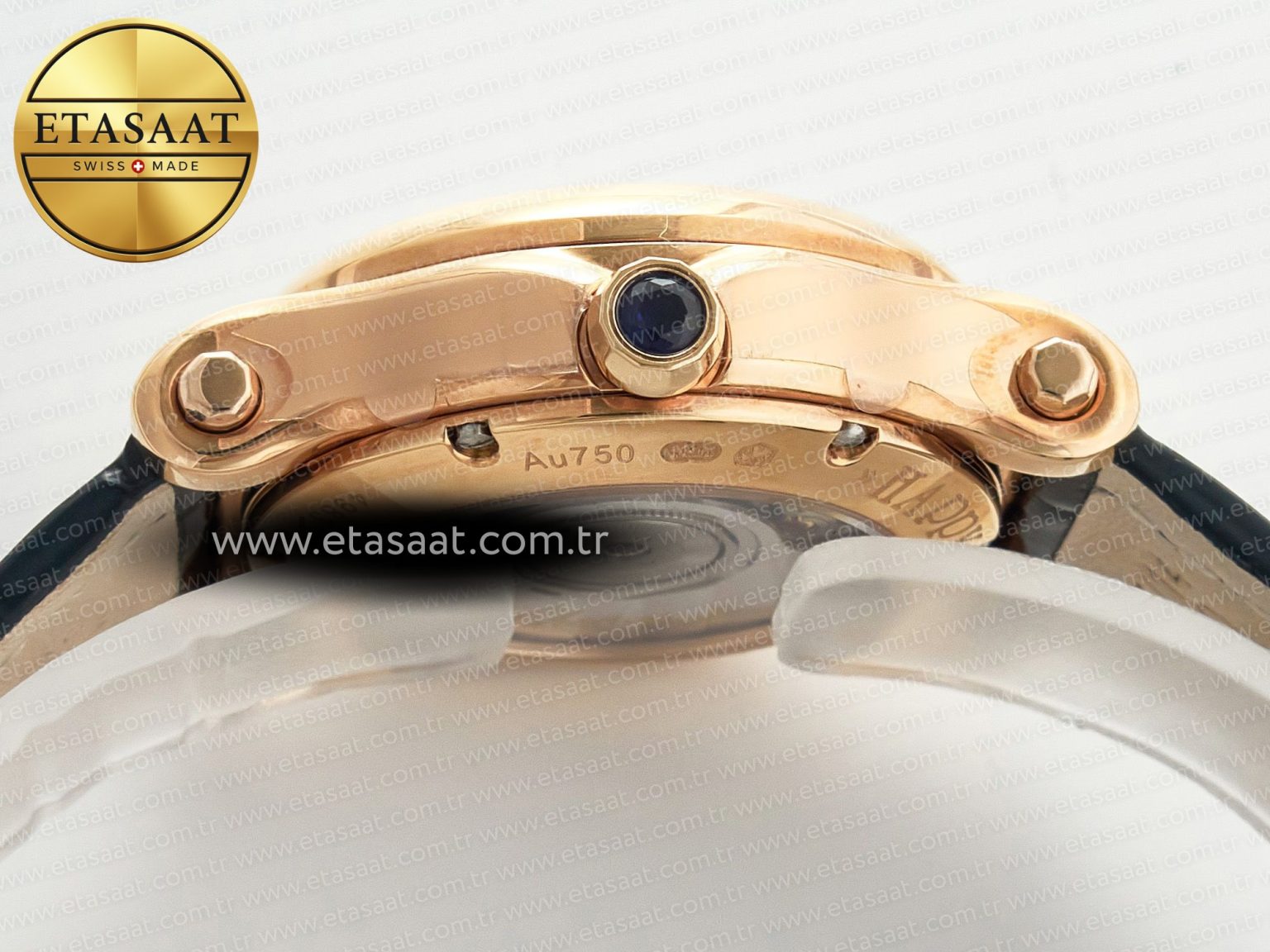 Happy Sports 30MM YF RG White Dial on Green Leather Strap A2892 - Görsel 14