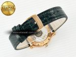 Happy Sports 30MM YF RG White Dial on Green Leather Strap A2892 - Görsel 15
