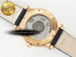 Happy Sports 30MM YF RG White Dial on Green Leather Strap A2892 - Görsel 16