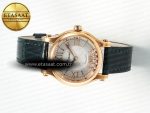 Happy Sports 30MM YF RG White Dial on Green Leather Strap A2892 - Görsel 9