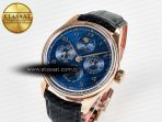 IW5033 Portugieser Perpetual Calendar RG V9F 1:1 Best Edition Blue Dial on Black Leather Strap A52610