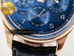 IW5033 Portugieser Perpetual Calendar RG V9F 1:1 Best Edition Blue Dial on Black Leather Strap A52610 - Görsel 13