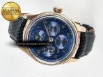 IW5033 Portugieser Perpetual Calendar RG V9F 1:1 Best Edition Blue Dial on Black Leather Strap A52610 - Görsel 9