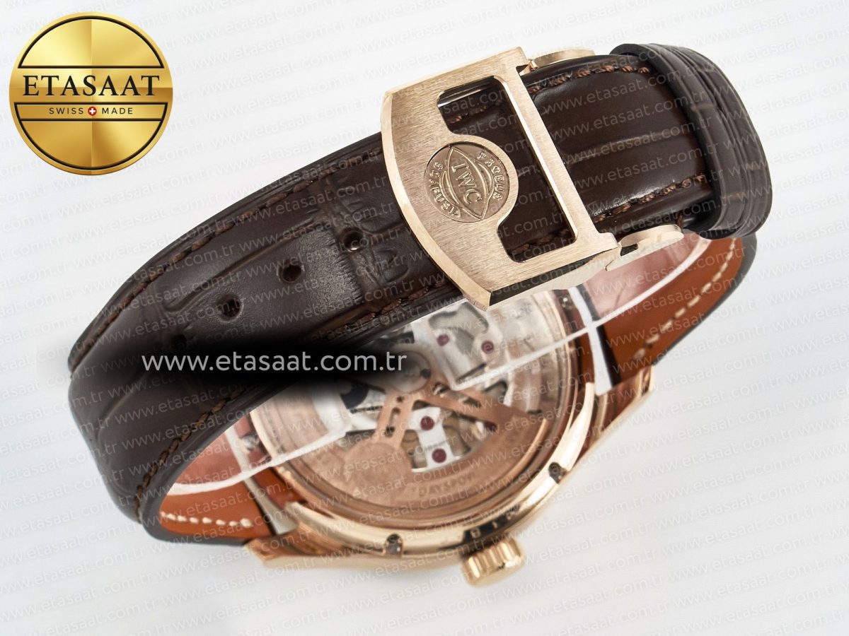 IW5033 Portugieser Perpetual Calendar RG V9F 1:1 Best Edition White Dial on Brown Leather Strap A52610 - Görsel 16