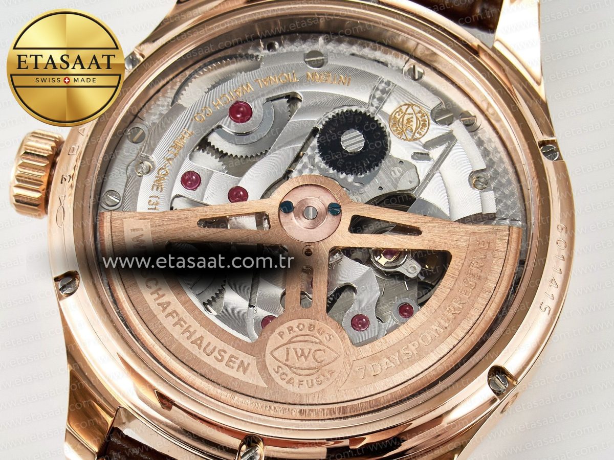 IW5033 Portugieser Perpetual Calendar RG V9F 1:1 Best Edition White Dial on Brown Leather Strap A52610 - Görsel 18