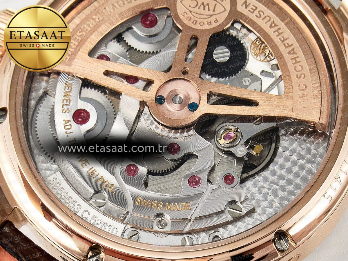 IW5033 Portugieser Perpetual Calendar RG V9F 1:1 Best Edition White Dial on Brown Leather Strap A52610 - Görsel 20