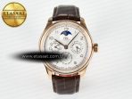 IW5033 Portugieser Perpetual Calendar RG V9F 1:1 Best Edition White Dial on Brown Leather Strap A52610 - Görsel 3